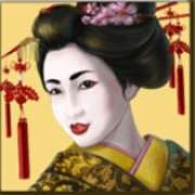 Geisha on a yellow background symbol in Geisha slot