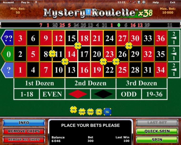 Play Mystery Roulette x38